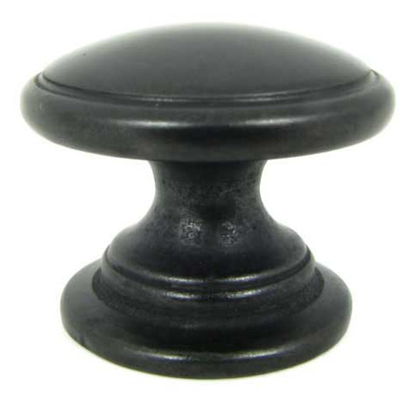 1-1/4" Dia. Round Saybrook Ring Knob - Black Antique