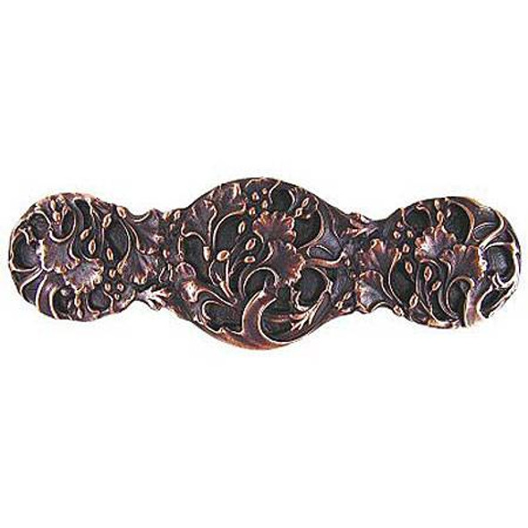 3" CTC Florid Leaves Pull - Antique Copper