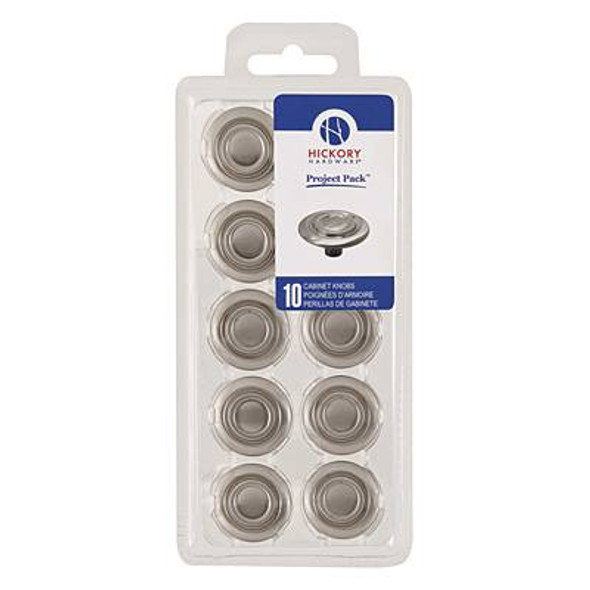 1-1/4" Dia. Project Pack Cavalier Cabinet Knob (10 pack) - Satin Nickel