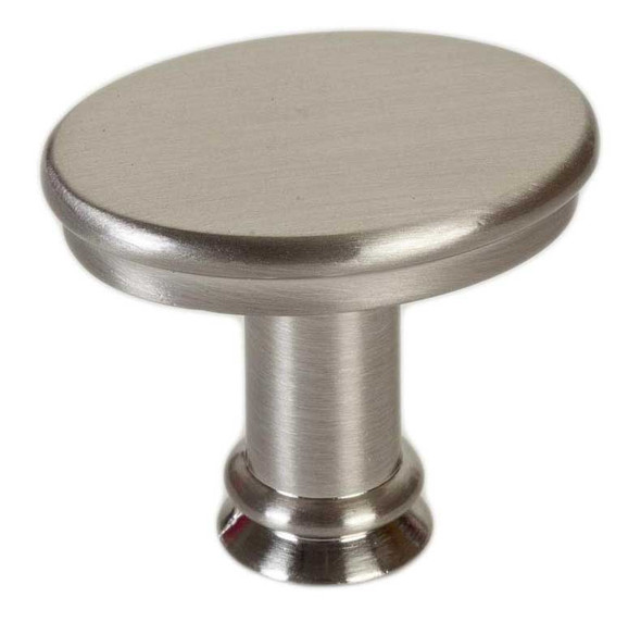 1" Oval Knob - Brushed Nickel