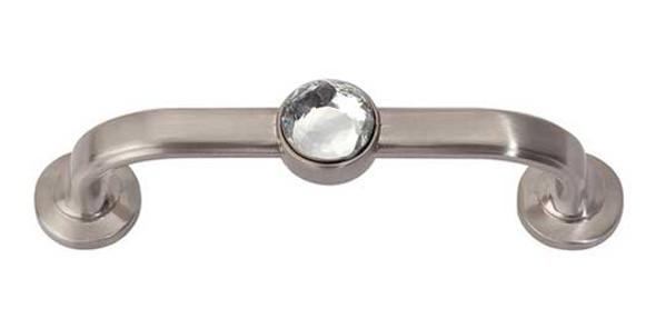 3" CTC Crystal Bracelet Pull - Brushed Nickel