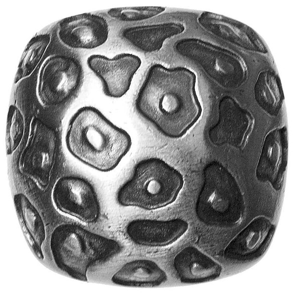 1" Leopard Print Knob - Pewter