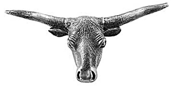 4" Longhorn Knob - Pewter