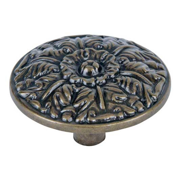 1-1/2" Dia. Round Hammered Knob - Burnished Bronze