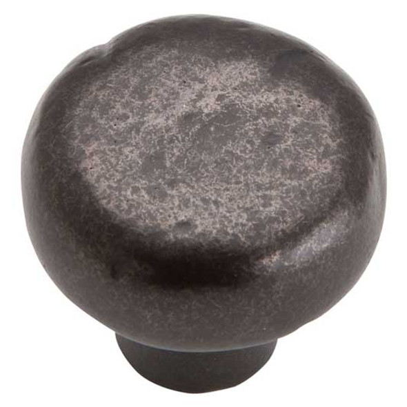 1-3/8" Dia. Round Distressed Knob - Oil Rubbed Bronze