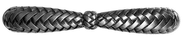 3" CTC Textured Equestrian Braid Pull - Pewter