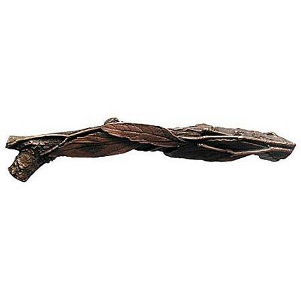 3" CTC Leafy Branch Left Side Pull - Antique Copper