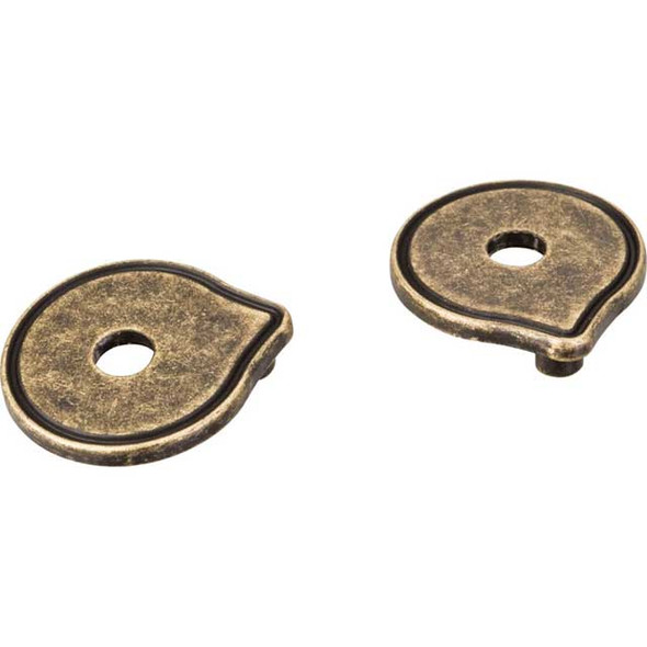 3" - 96mm Transition Round Pull Escutcheon - Distressed Antique Brass