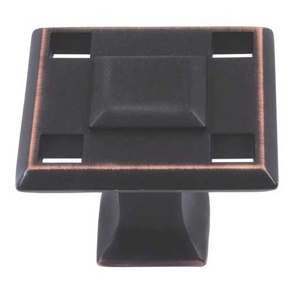 33mm Square Modern Craftsman Knob - Venetian Bronze