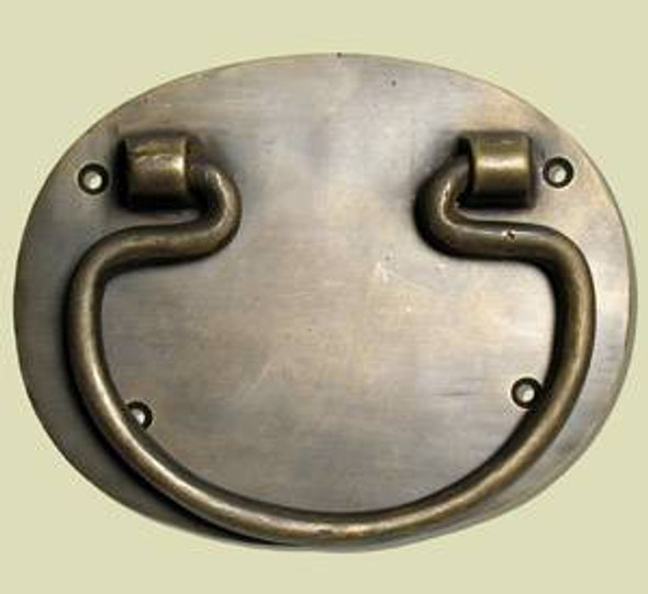 5" Plain Oval Backplate Bail Pull