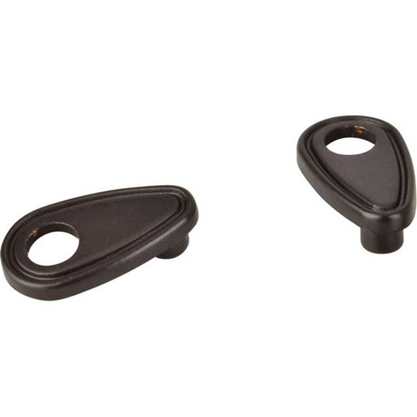 3" - 96mm Transition Teardrop Pull Escutcheon - Brushed Oil Rubbed Bronze