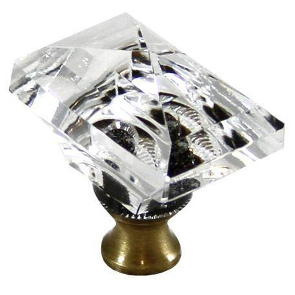 1-1/2" Square Crystal Knob