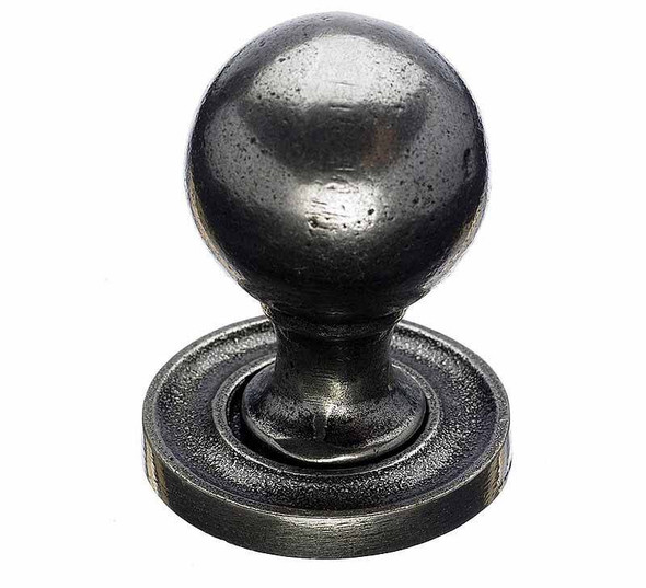 1-1/16" Paris Knob Smoth w/ Backplate - Cast Iron