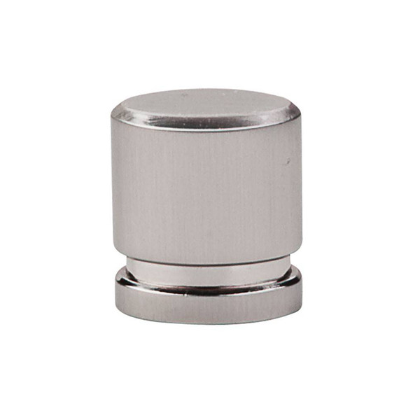 1" Dia. Oval Sanctuary Knob Small - Brushed Satin Nickel