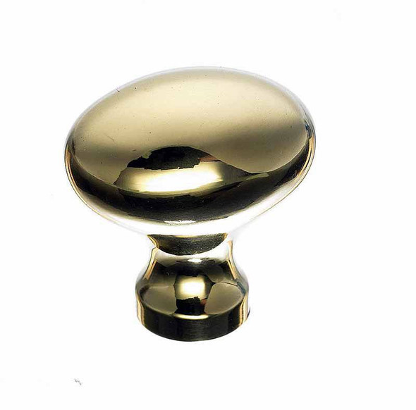 1-1/4" Egg Knob - Polished Brass