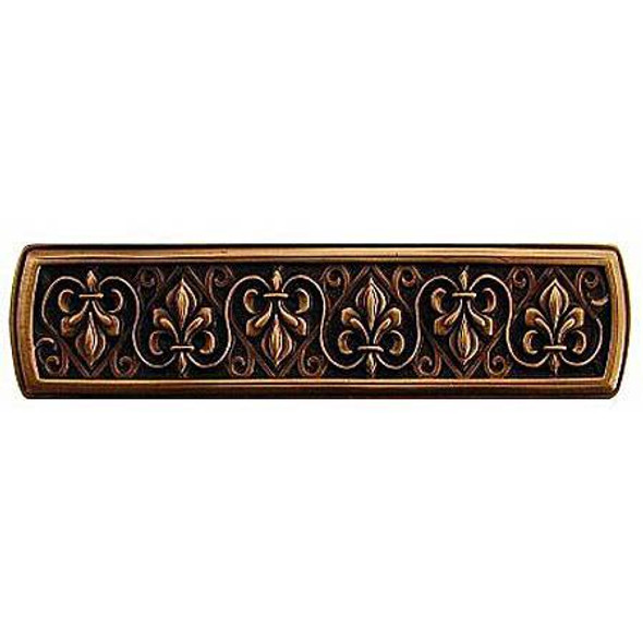 3" CTC Fleur-de-Lis Pull - Antique Copper