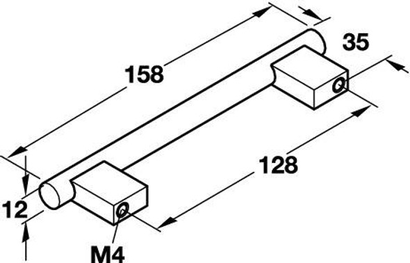 128mm CTC Darby Adaptable Barrel Pull - Matt