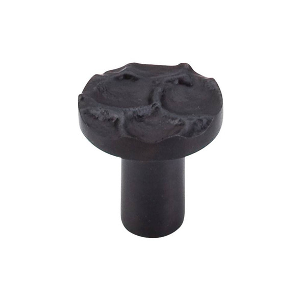 1-1/8" Dia. Cobblestone Round Knob Small - Coal Black