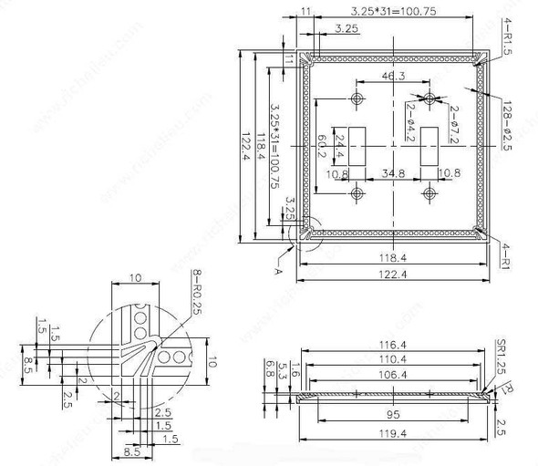 Traditional Ornate Edged 2 Toggle Switch Plate - Oil Rubbed Bronze