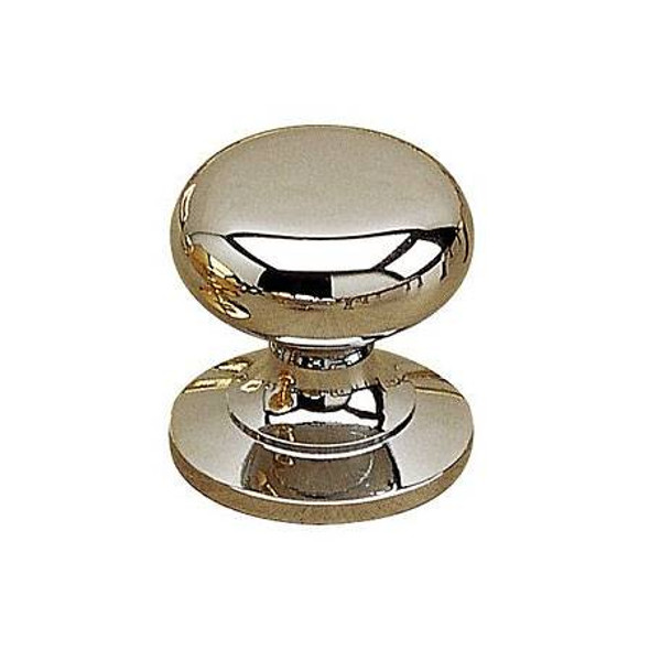 32mm Dia. Classic Expression Mushroom With Flat Round Base Knob - Chrome