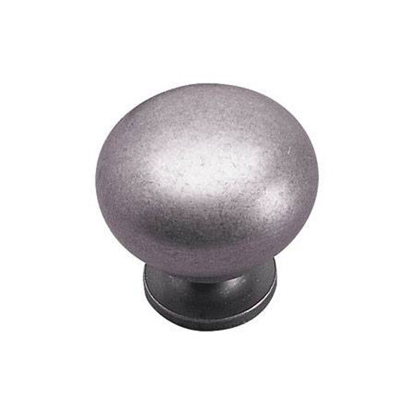 1-1/4" Dia. Classic Expression Round Mushroom Knob - Pewter