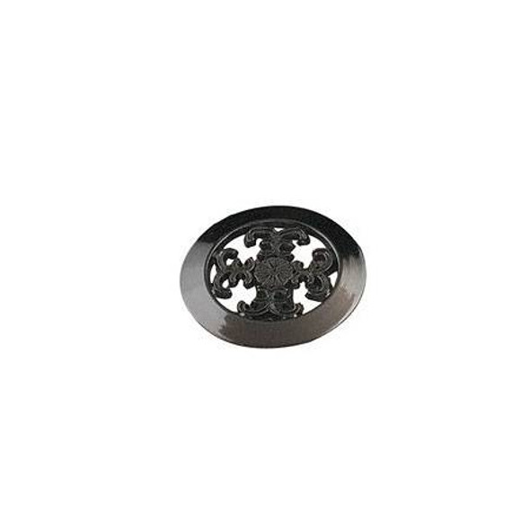 38mm Dia. Ornate Decorative Village Knob - Black Nickel