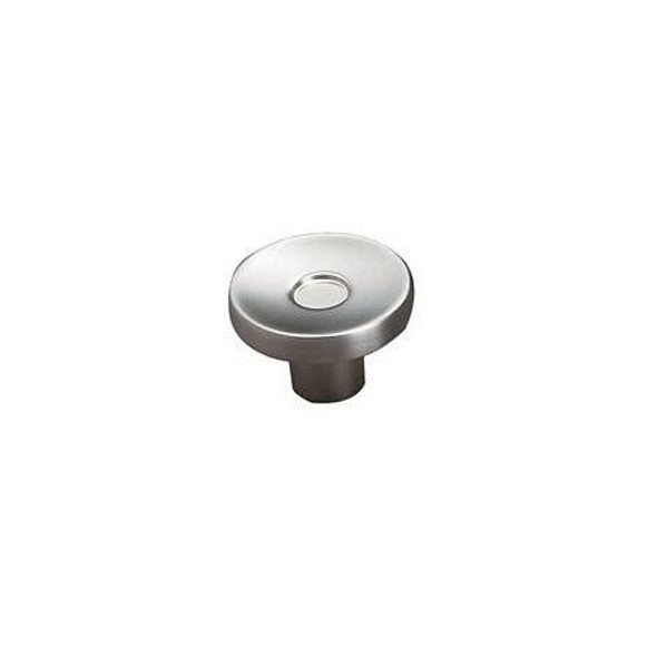 50mm Dia. Circle Indented Round Knob - Brushed Nickel