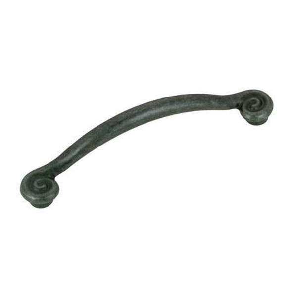 128mm CTC Rustic Village Expression Curly End Pull - Natural Iron