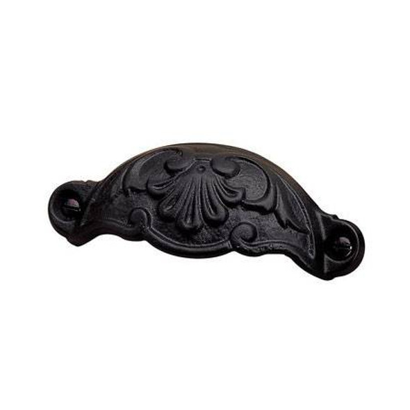 92mm CTC Forged Iron Antique Style Cup Pull - Matt Black