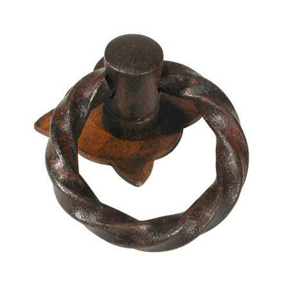 30mm CTC Forged Iron Twist Ring Pull - Rust