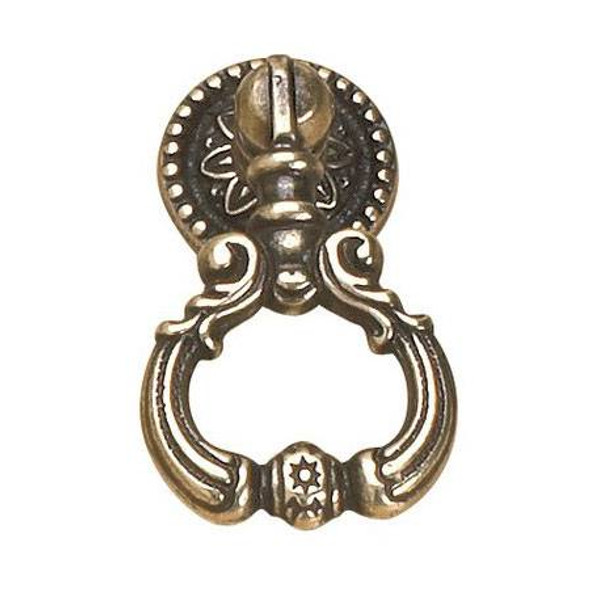 31mm Empire Style Solid Brass Ring Pull - Burnished Brass