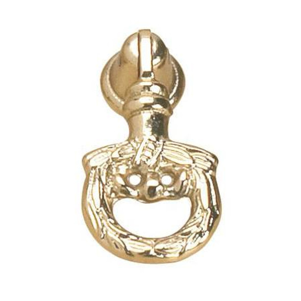 24mm Empire Style Solid Brass Ring Pull - Brass