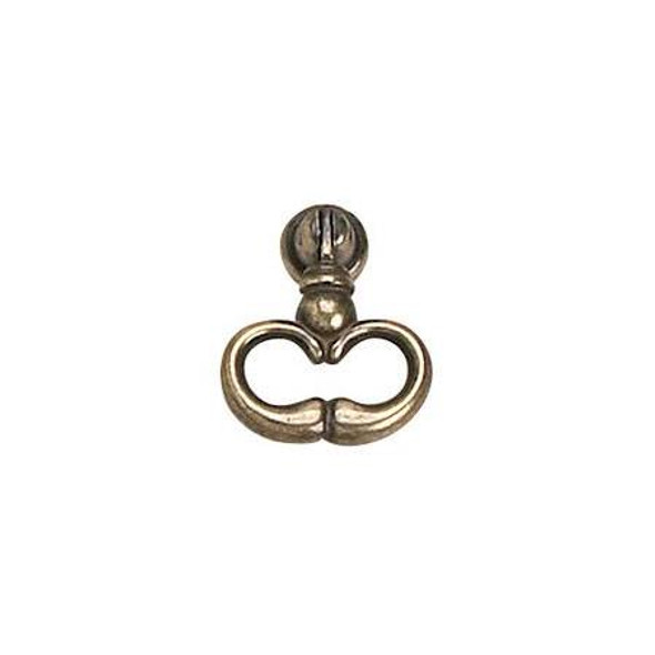 35mm Classic Inspiration Oval Drop Ring Pull - Burnished Brass