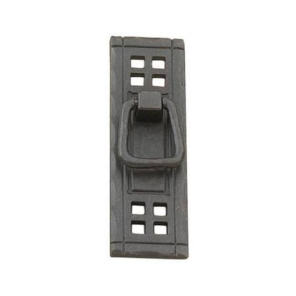 4-1/4" CTC Vertical Country Style Collection Mission Drop Pull - Matt Black Iron