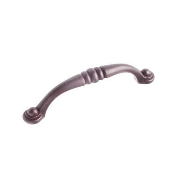 96mm CTC Country Style Transitional Button Pull - Wrought Iron