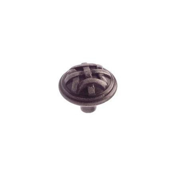 32mm Dia. Country Style Woven Round Knob - Anthracite