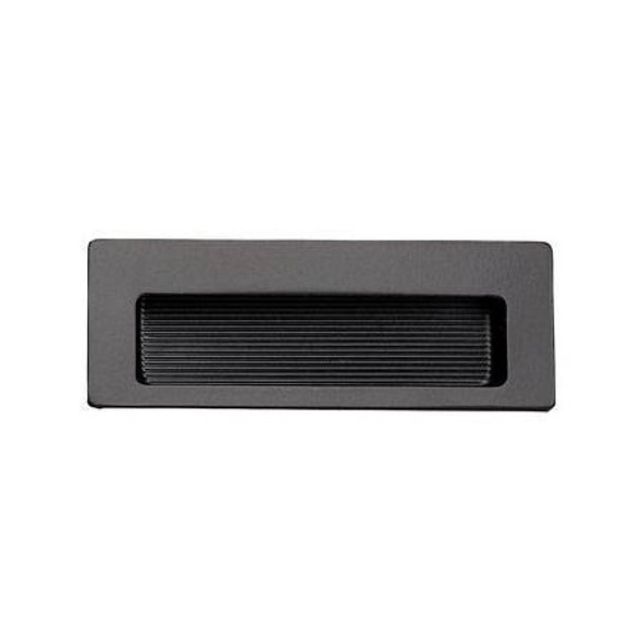 113mm Eclectic Recessed Rectangular Slot Pull - Matt Black