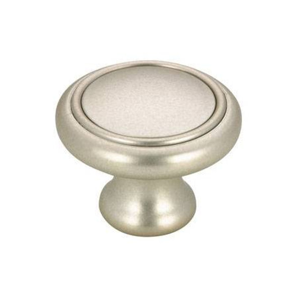 34mm Dia. Eclectic Expression Plastic Round Ring Knob - Satin Nickel