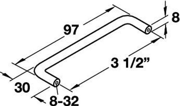 89mm CTC Essentials Wire Handle - Matt Nickel