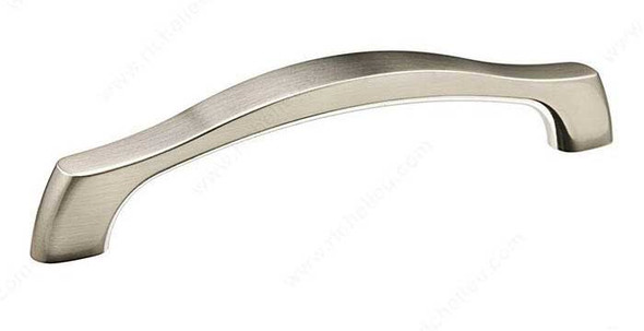 128mm CTC Contemporary Expression Curved Arch Pull - Brushed Nickel