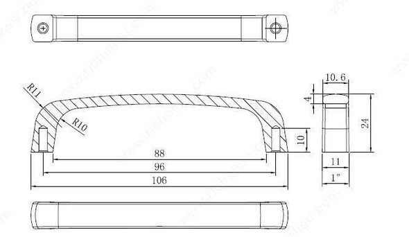 96mm CTC Modern Expression Bench Pull - Nickel