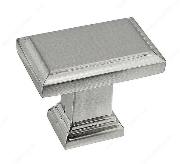 38mm Transitional Pillar Base T-Bar Knob - Brushed Nickel