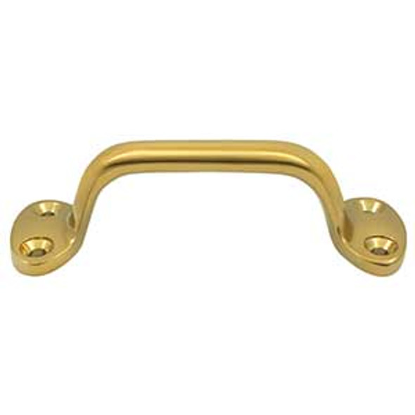 5" CTC Solid Brass Pull - PVD Polished Brass