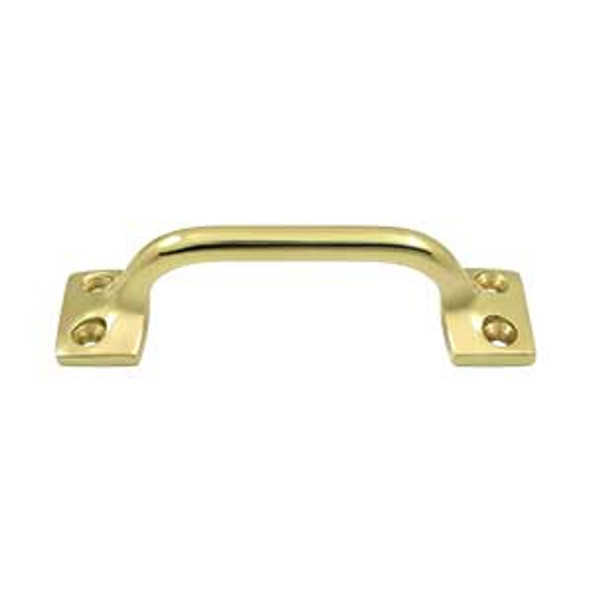 3-1/2" CTC Solid Brass Pull - Polished Brass