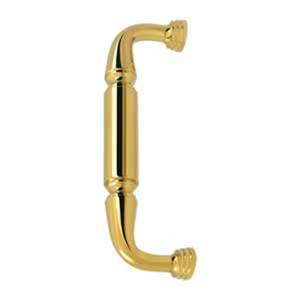 8" CTC Door Pull without Rosette - PVD Polished Brass