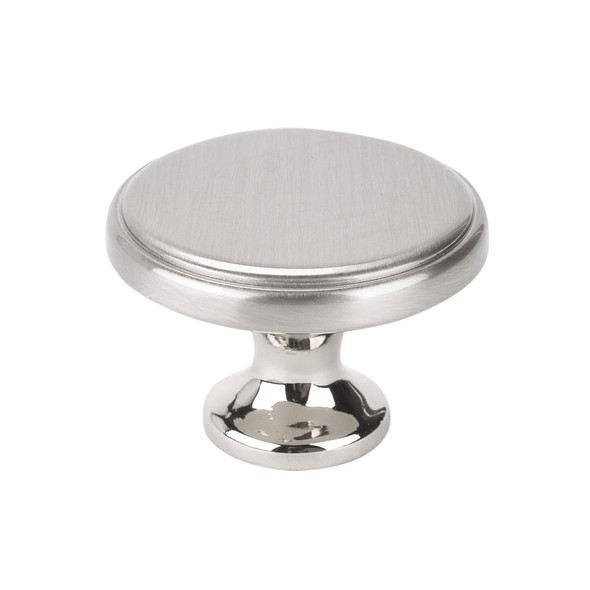 1-3/8" Oval Cabinet Italian Designs Knob - Satin Nickel