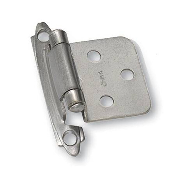 No Inset Self-Closing Hinge - Satin Chrome