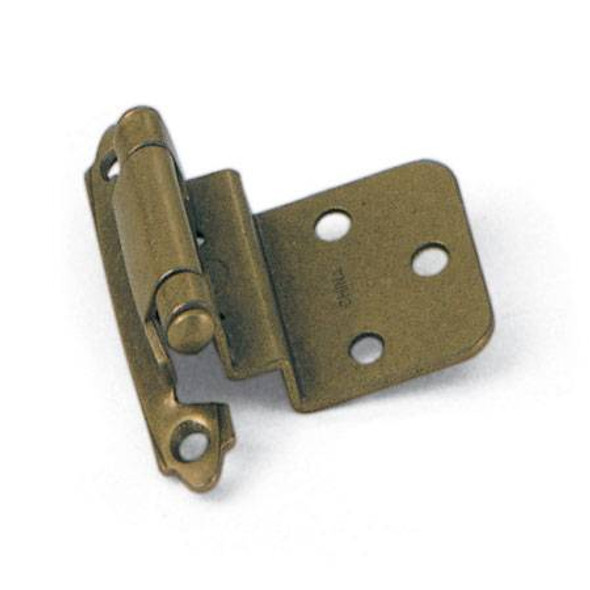 3/8" Inset Self-Closing Hinge - Antique Brass