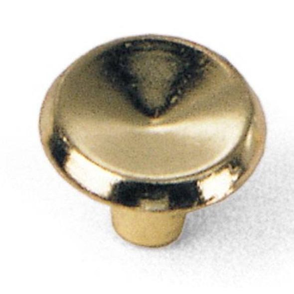1" Dia. Modern Standards Knob - Polished Brass