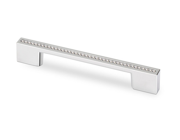 96mm / 128mm CTC Rectangular Swarovski Crystal Pull - Chrome